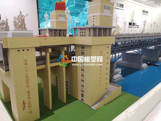南京长江大桥沙盘模型