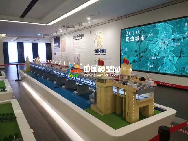 南京长江大桥沙盘模型