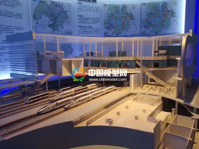 高铁站结构沙盘模型