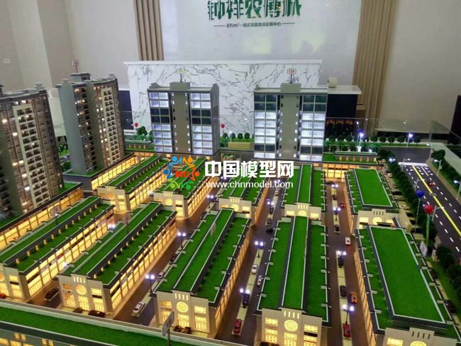 农副食品交易中心沙盘模型