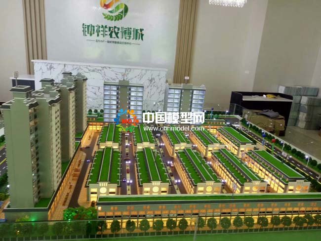 农副食品交易中心沙盘模型