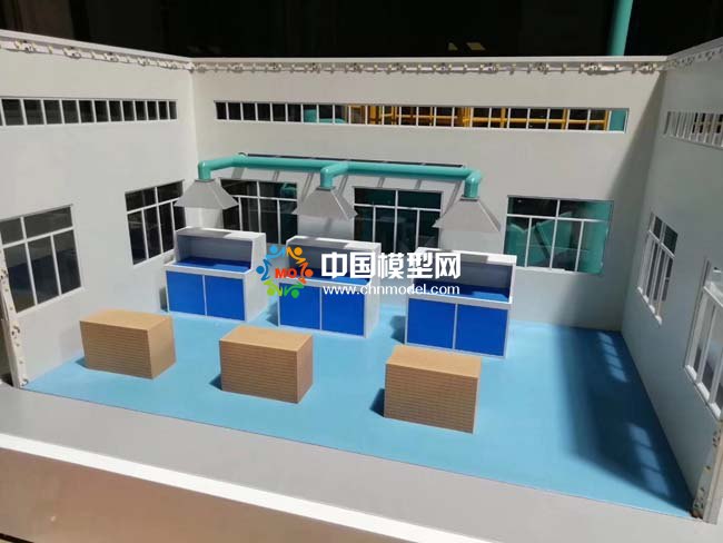 喷漆房环保设备沙盘模型