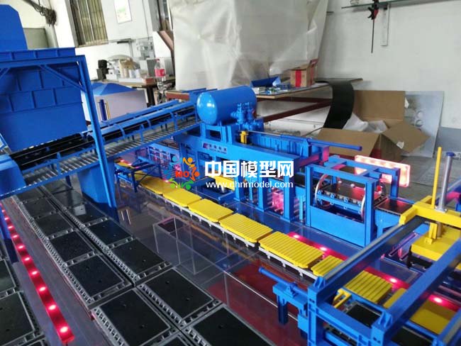 水平脱箱挤压自动造型线沙盘模型