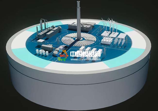 太阳能聚光发电及新能源场景应用沙盘模型效果图