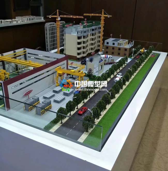 装配式建筑​​​​​​​PC混凝土预制件工厂沙盘模型