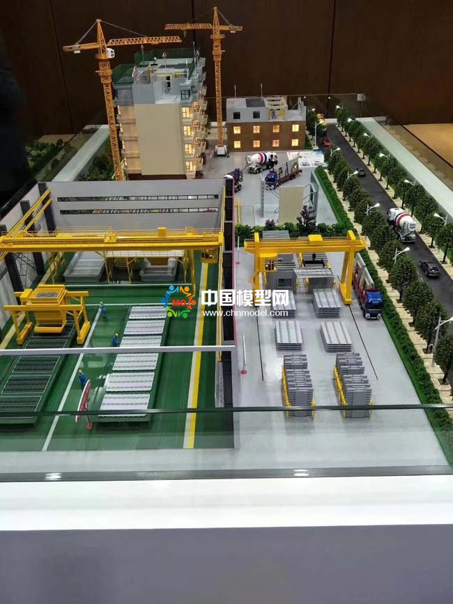 装配式建筑​​​​​​​PC混凝土预制件工厂沙盘模型