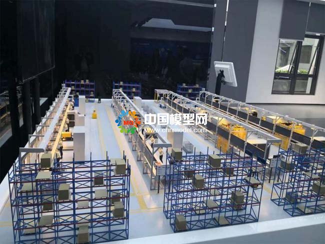 快递物流自动化分拣中心沙盘模型