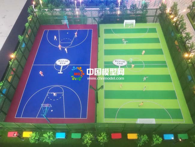 体院场馆板网运动场围网及体育场防护网沙盘模型