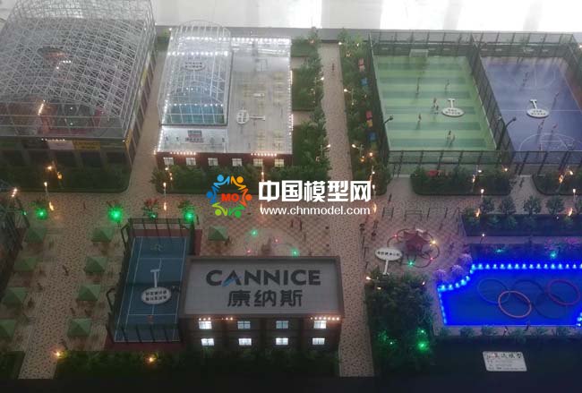 体院场馆板网运动场围网及体育场防护网沙盘模型