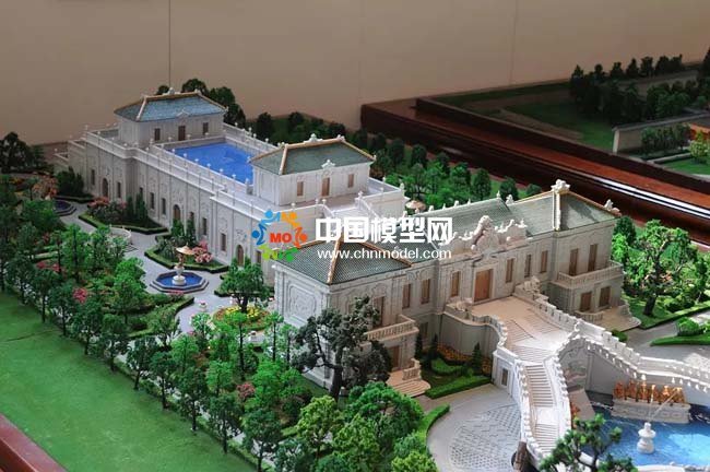 圆明园场景复原建筑沙盘模型