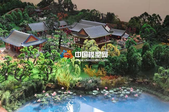 圆明园场景复原建筑沙盘模型