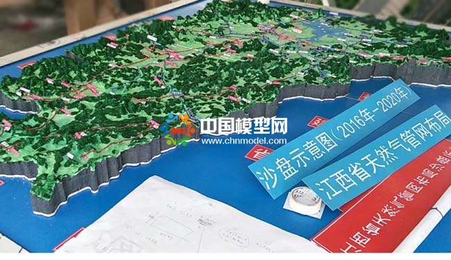 天然气管网布局沙盘模型