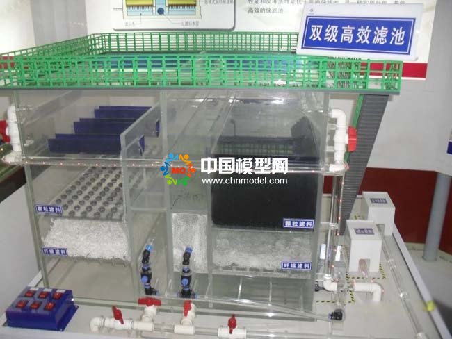 多维电絮凝废水深度处理沙盘模型