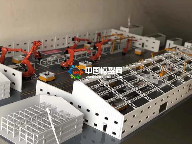 联通5G机器人智慧工厂沙盘模型