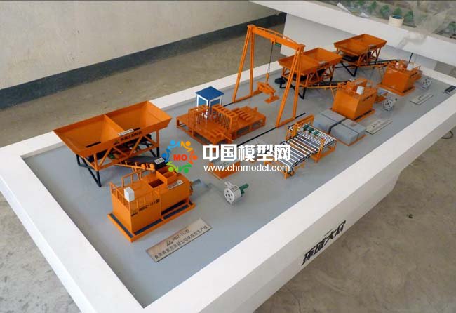 ​​​​​​​发泡混凝土砌块生产线沙盘模型