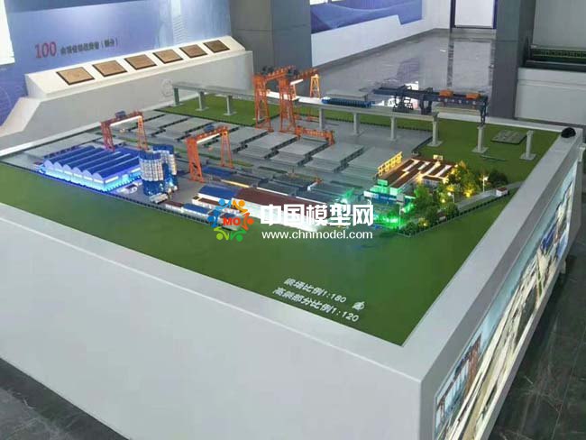 中铁十局预制梁场沙盘模型