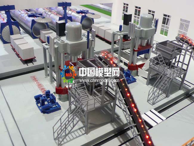 建筑砖块生产线沙盘模型
