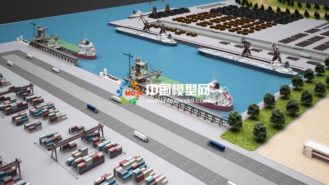 集装箱货运码头沙盘模型