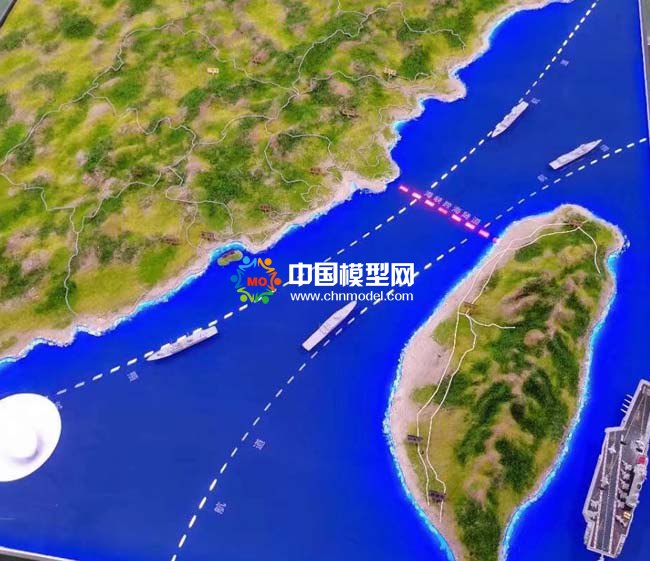 台湾海峡大通道海峡跨海隧道沙盘模型
