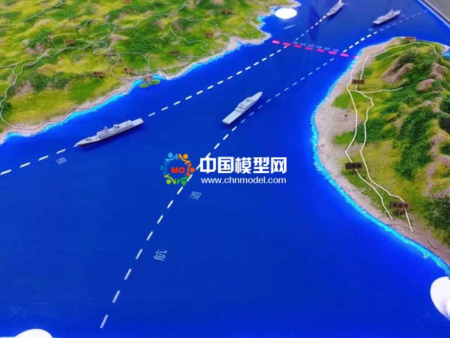 台湾海峡大通道海峡跨海隧道沙盘模型