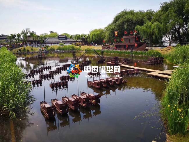 火烧赤壁微缩场景沙盘模型