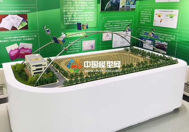 农业卫星遥感监测沙盘模型