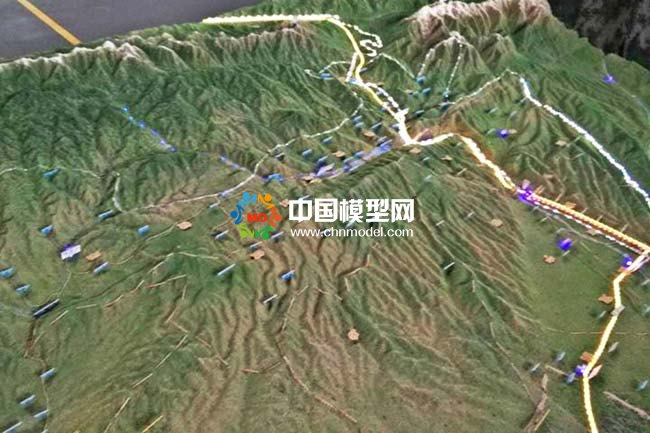军用地形地貌沙盘模型