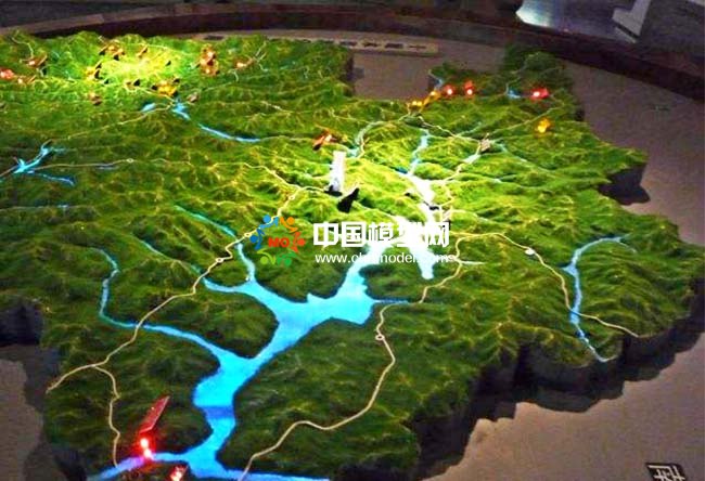 军用地形地貌沙盘模型