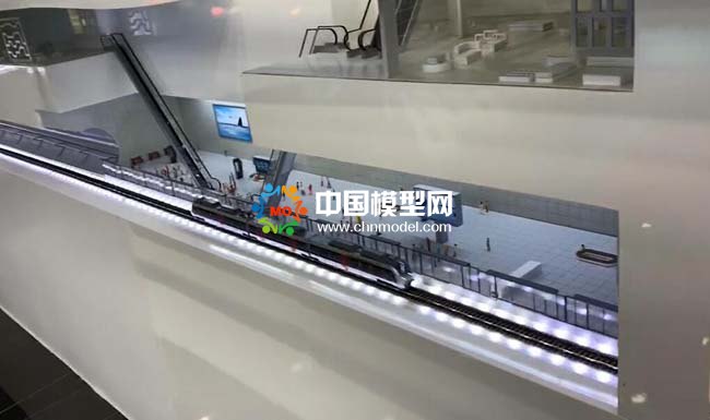 地铁站仿真场景展示沙盘模型