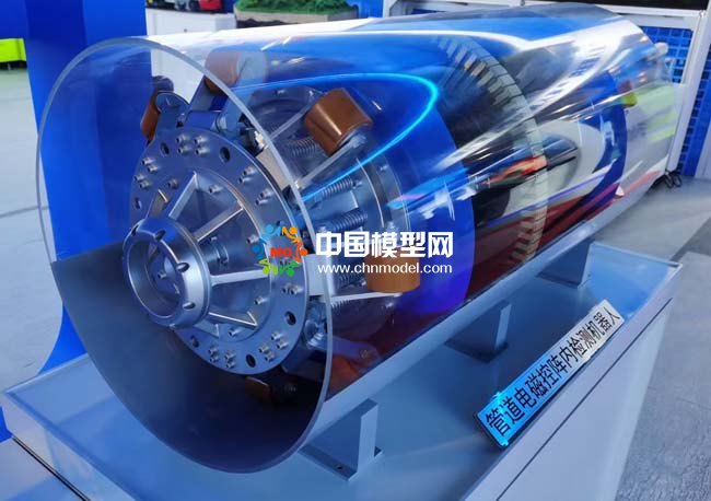 管道电磁控阵内检测机器人模型