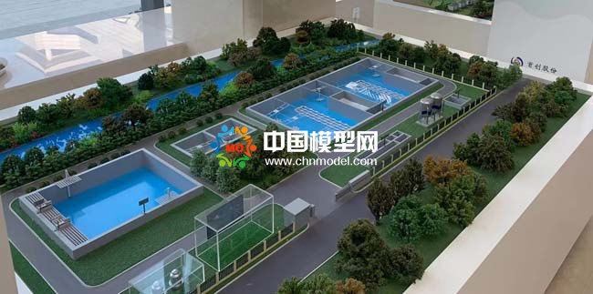 农村污水处理系统及标准化镇级污水处理厂沙盘模型