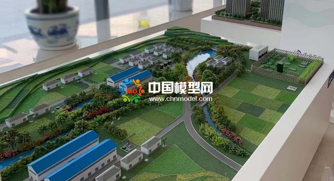 农村污水处理系统及标准化镇级污水处理厂沙盘模型