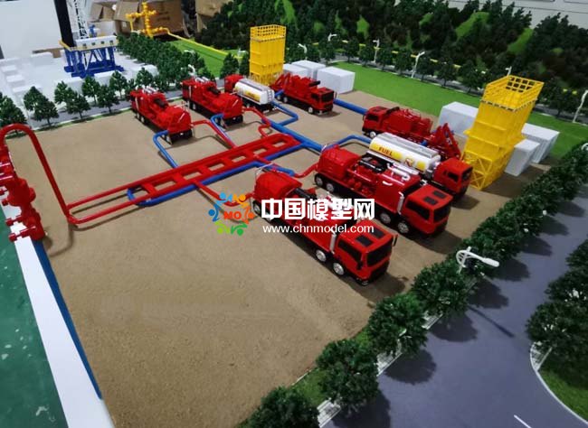天然气开采流程作业运输加气站沙盘模型