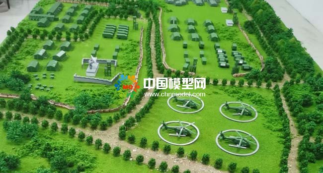 部队训练营地沙盘模型