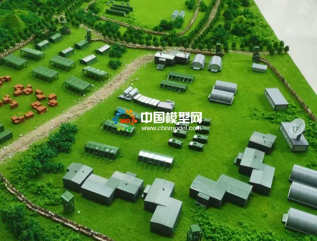 部队训练营地沙盘模型