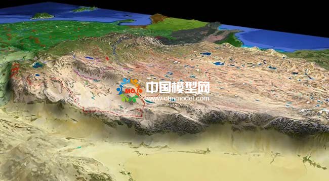 青藏高原地形地貌沙盘模型