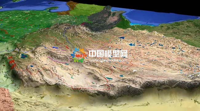 青藏高原地形地貌沙盘模型
