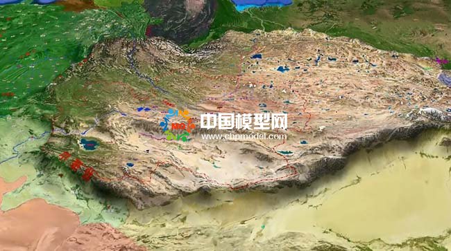 青藏高原地形地貌沙盘模型