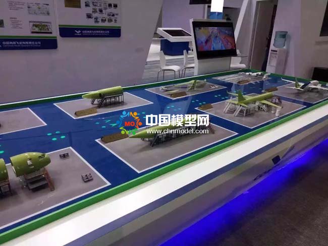 中国商飞C919大型客机总装制造中心沙盘模型