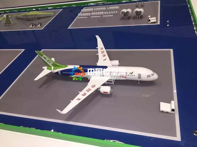 中国商飞C919大型客机总装制造中心沙盘模型