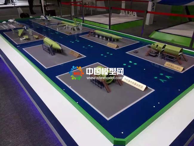 中国商飞C919大型客机总装制造中心沙盘模型