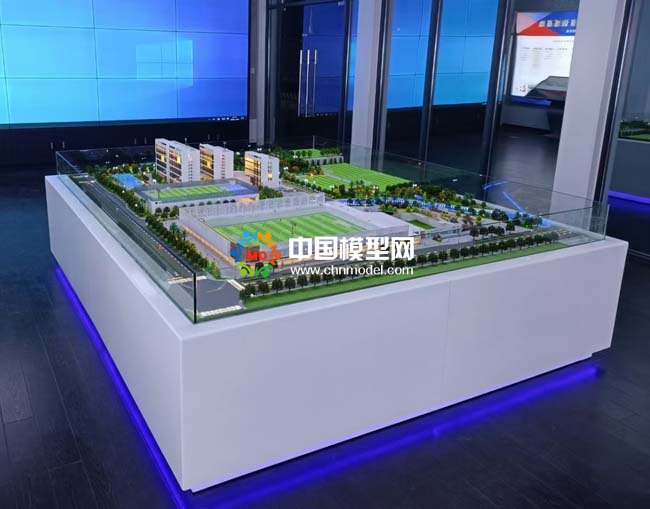 足球训练基地沙盘模型