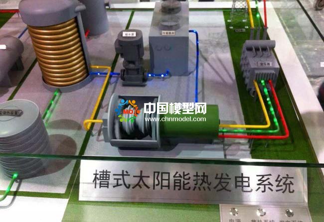 槽式太阳能热发电系统沙盘模型
