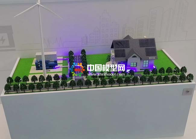 别墅风光储微电网发电系统沙盘模型