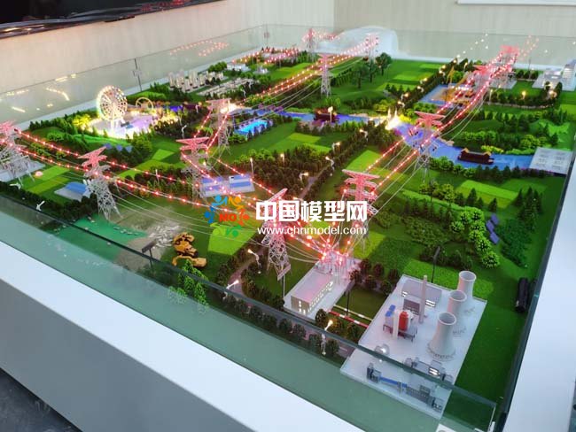 火力发电厂电网输变电沙盘模型