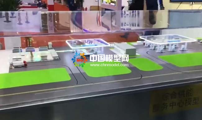 氢电油综合供能服务中心沙盘模型