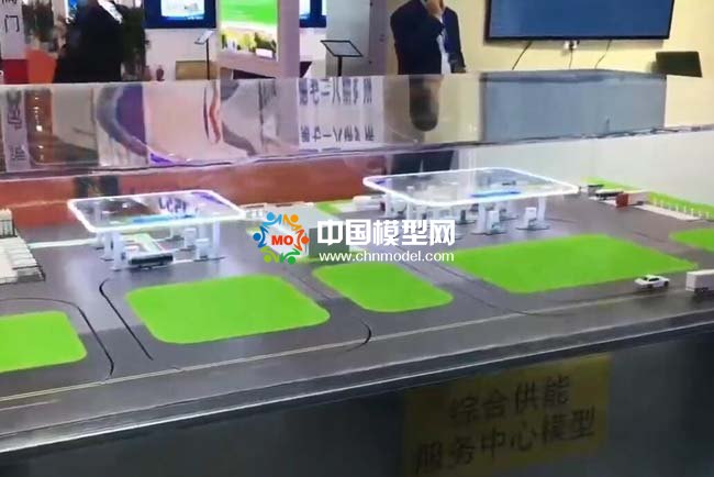 氢电油综合供能服务中心沙盘模型
