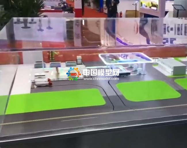 氢电油综合供能服务中心沙盘模型