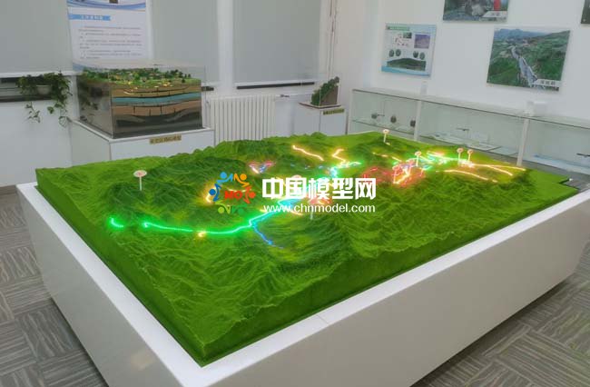 矿区位置示意沙盘模型