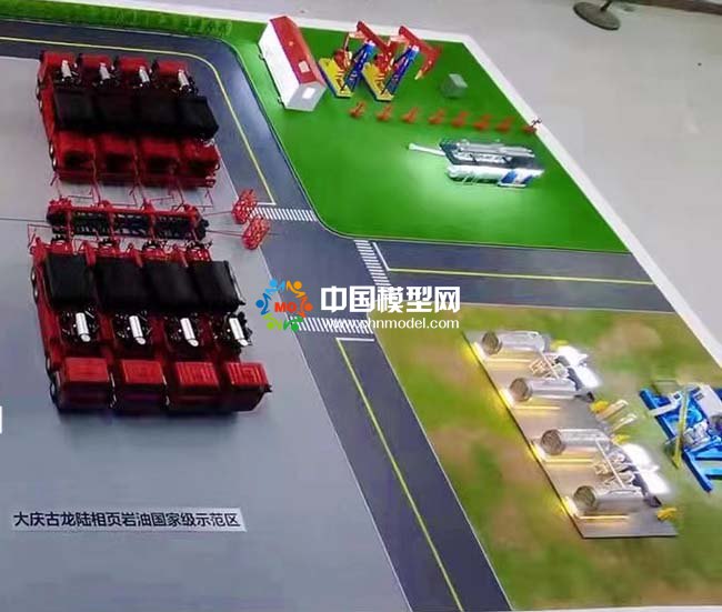 页岩油开采沙盘模型